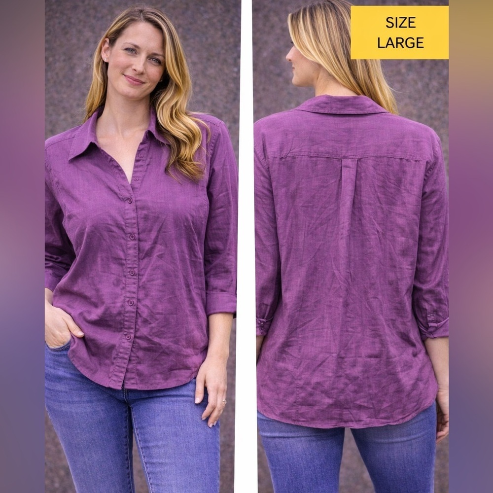 Kim rogers Button-Up Shirt LARGE